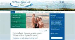 Desktop Screenshot of allaboutagingllc.com
